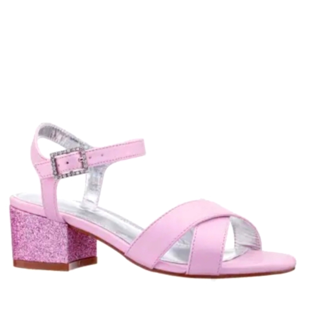 Size 2 NINA New Girl's Valentin Ankle Strap Sandal Pink 👡 I